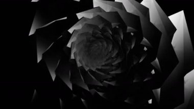 4 k soyut girdap sarmal kabuk cam kristal mücevher tünel hipnoz arka plan.