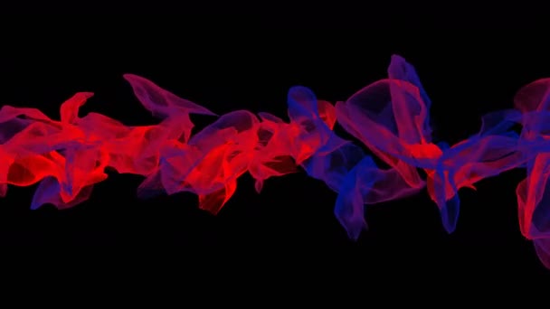 4k Abstracto fluyendo malla de alambre creativo arte scifi línea cinta tejido fondo — Vídeo de stock