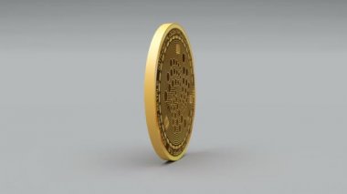 4 k Iota sikke çok kripto para birimi Logo 3d döndürme Finans Para iş.
