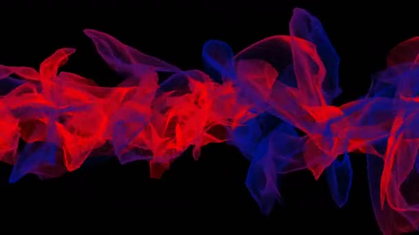 4k abstraktní tekoucí kreativní drátěné pletivo scifi umění linie pásu tkaní pozadí — Stock video