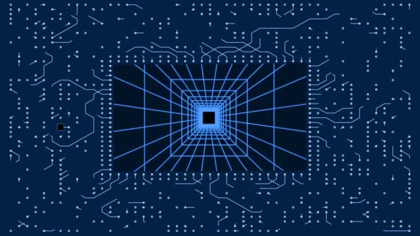 Tunnel électronique de carte de processeur de circuit 4k, ligne de puce de haute technologie de passage électronique .