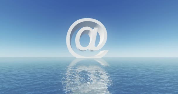 4k at sign email symbol,ウェブ技術. — ストック動画