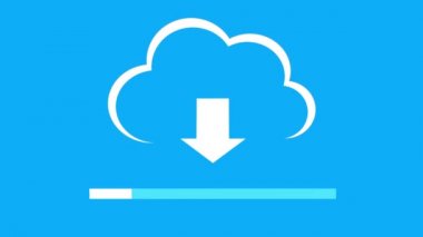 4k, Download ilerleme, web teknoloji arka planda yükleme bilgilendirici bulut.