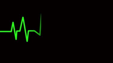 4 k kalp beat kardiyogram, kalp monitörü Ekg elektrokardiyogram darbe.