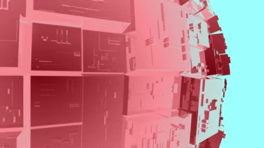 4 k soyut bilim kurgu teknik, şeffaf cam kristal matris arka plan.