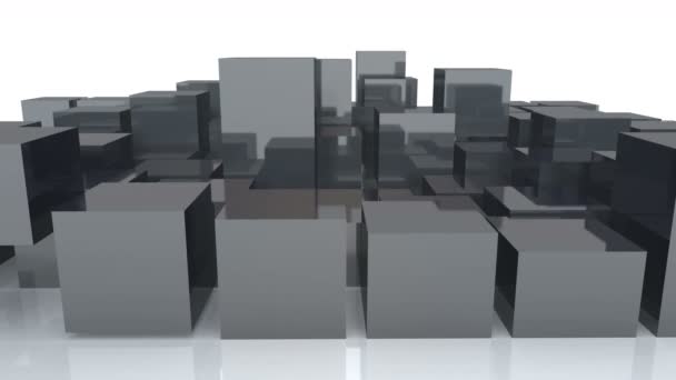 4k, abstrait 3d cubes en métal animation fond .