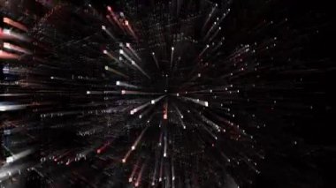 4k M harfi alfabe kelime etiketi bulutu, bilgisayar kodu parçacığı. Matrix ikili metin tasarımı animasyonu, sıfırdan bir basamağa, soyut teknoloji arkaplanı.