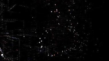 4k Kullanıcı Güvenlik Kalkanı Koruma Veri Şifreleme Logosu Bulutu, İkili Bilgisayar Kodu. Matrix İkili Metin Tasarım Animasyonu, sıfırdan bir basamağa, soyut teknoloji arka planı.