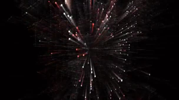 Harfi Alfabe Kelime Etiketi Bulutu Bilgisayar Kodu Parçacığı Matrix Ikili — Stok video