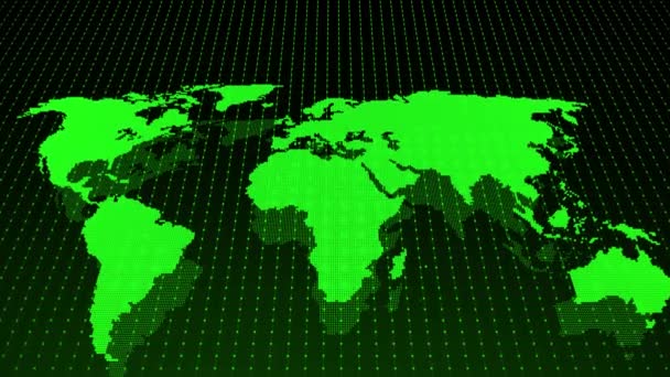 Concepto Puntos Mapa Del Mundo Fondo Negocio Marketing Digital — Vídeo de stock