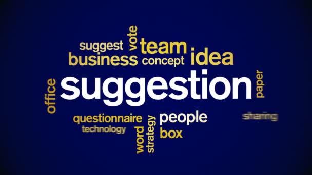 Suggestion de 4k Animated Tag Word Cloud, Animation de conception de texte. — Video