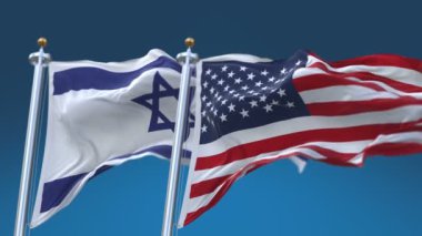 4k Kesintisiz Amerika Birleşik Devletleri ve İsrail Bayrakları arka plan, Abd Isr II.