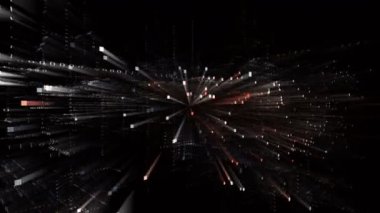 4k Microsoft kelime şirketi markası, Matrix ikili bilgisayar kodu metin canlandırması.