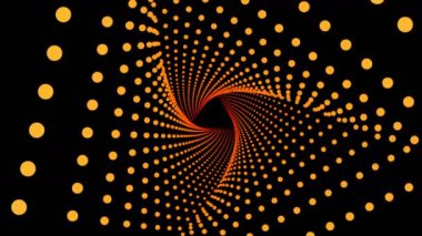 4k Soyut Teknoloji Neon hatları tüneli, noktalar birleşimi.