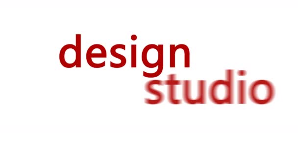 Design Studio Animovaný Word Cloud, Animace návrhu textu. — Stock video