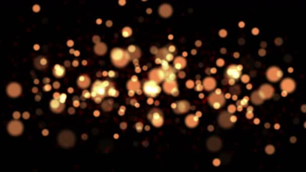 4k particules d'or brillantes abstraites étoiles étincelles vague mouvement boucle .