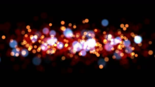 4k Streszczenie błyszczące cząsteczki kolorów gwiazdy iskry fala ruch pętli. — Wideo stockowe