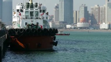 gemi su qingdao şehri olimpik yelken Merkezi, tsingtao iskelede otopark