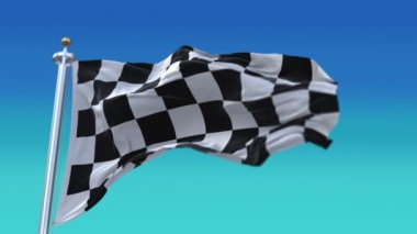 4k Denetle Bayrak dalgalı ipek kumaş dalgalanan yarış bayrakları, sallanan bez arkaplan.