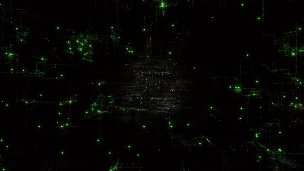 Circuito cerebral da inteligência artificial de 4k AI, texto binário do código do computador da matriz. — Vídeo de Stock