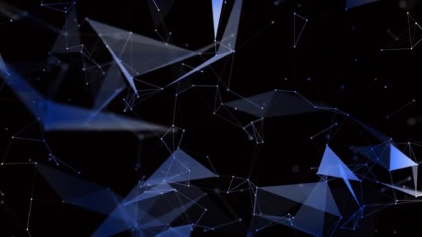 Abstract Digitale Achtergrond Met Grafiek Gemaakt Van Dot Particles Quantum — Stockvideo