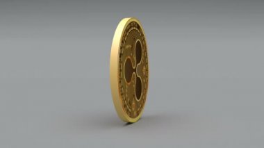 4 k dalgalanma sikke Xrp kripto para birimi Logo 3d döndürme Finans Para iş.