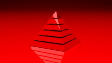 4k Piramit üçgeni geometri tasarım elemanı soyut nesne gizem arkaplanı.