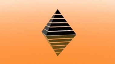 4k Piramit üçgen geometri tasarımı Ethereum soyut Eter gizem arka plan.