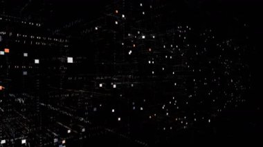 4k Sözcük etiketi Öğren, LEARN Matrix ikili bilgisayar kodu biçimi metin tasarımı animasyonu