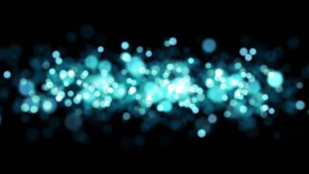 4k Абстрактні сяючі блакитні частинки зірки іскри хвилі руху петлі . — стокове відео