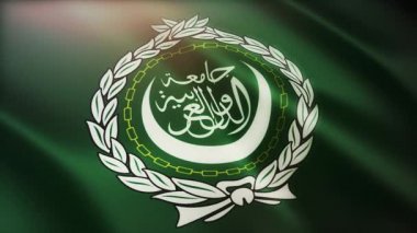 4k Arap Birliği bayrağı, kumaş dokusu pürüzsüz döngü arkaplan.