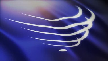 4k Güney Amerika Uluslar Birliği bayrağı, kumaş dokusu döngüsü arka planı.