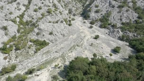 Foto Aerea Enormi Montagne Nella Baia Boko Kotor Montenegro Una — Video Stock