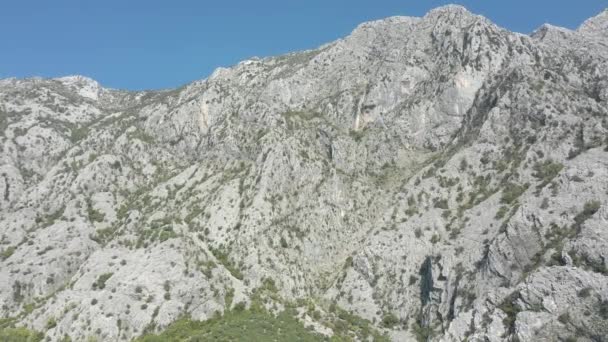 Vue Aérienne Immenses Montagnes Dans Baie Boko Kotor Monténégro Par — Video