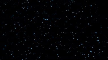 Açık mavi kar siyah arkaplana düşer