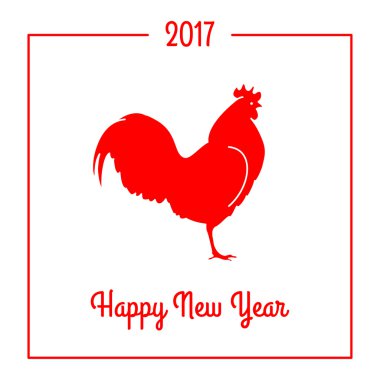 Bir horozun vektör çizimi.