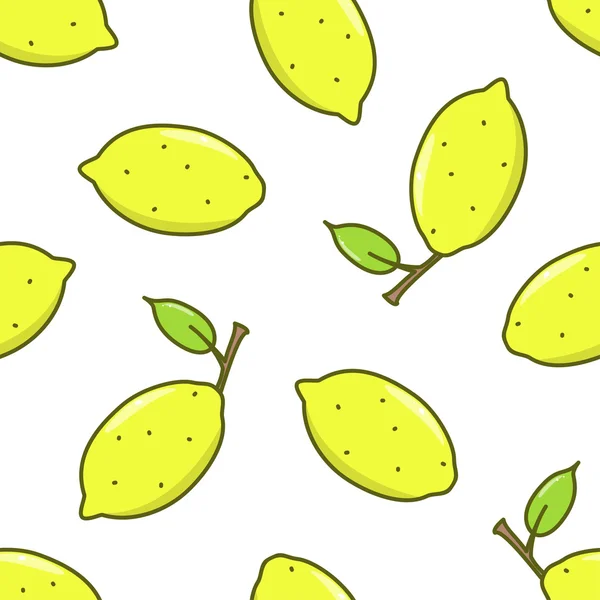 黄色的柠檬无缝模式. — 图库矢量图片