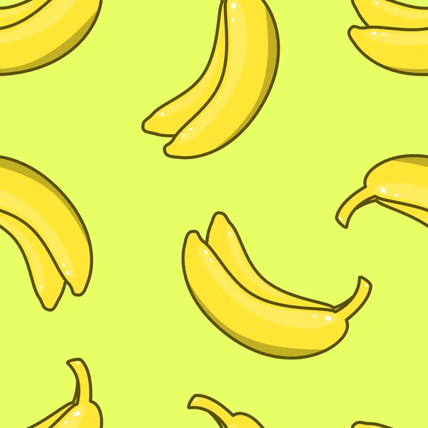 Yellow Banana seamless pattern. — Stock Vector