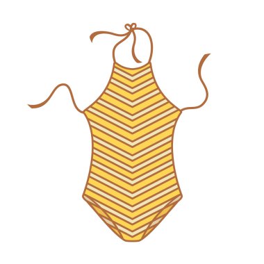 Beyaz bir arka plan üzerinde izole kadın mayo.