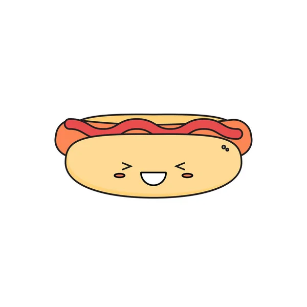 Hot Dog geïsoleerd. Vector. — Stockvector