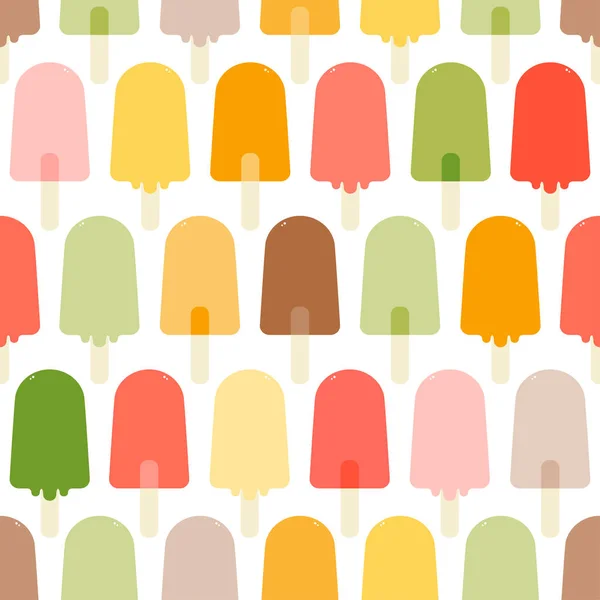 Crème glacée motif sans couture. Vecteur . — Image vectorielle