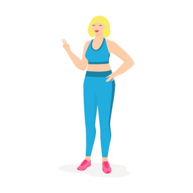 Genç kadın. Vektör.