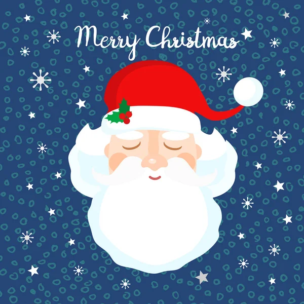 Ilustracja wektorowa Santa Claus, świąteczne z życzeniami, — Wektor stockowy