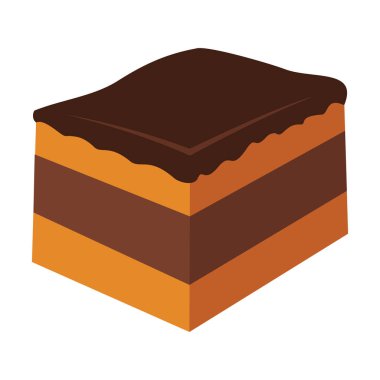 Beyaz arka plan üzerinde izole karikatür lezzetli kek