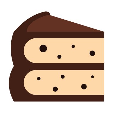 Beyaz arka plan üzerinde izole karikatür lezzetli kek