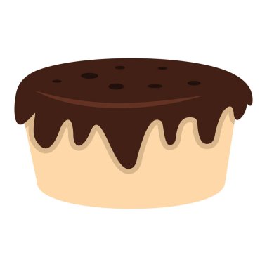 Beyaz arka plan üzerinde izole karikatür lezzetli kek