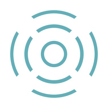 Beyaz arka plan üzerinde izole hedef amaç düz çizgi simgesini