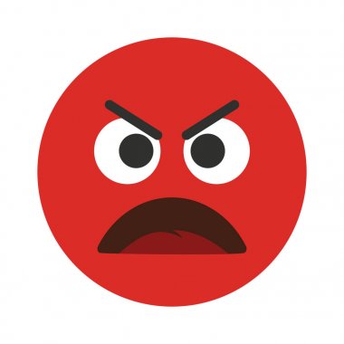 Beyaz arka plan üzerinde izole düz gülümseme emodji