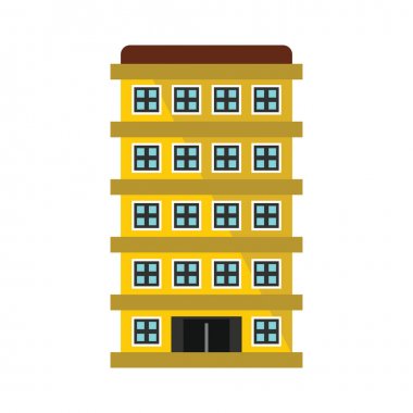 Özel konut yazlık ev düz simgesi