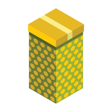 Hediye kutusu 3d izometrik. İzole karton kutular